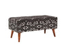 Cababi Upholstered Storage Bench Black and White - Visions in Furniture (La Mirada, CA)