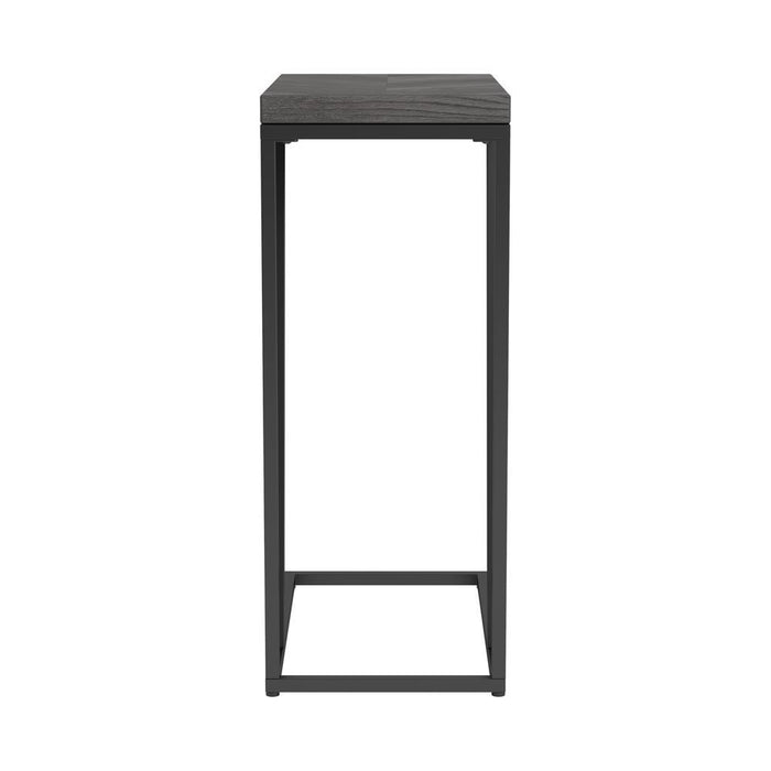 Sergio Chevron Rectangular Accent Table Rustic Grey - Visions in Furniture (La Mirada, CA)