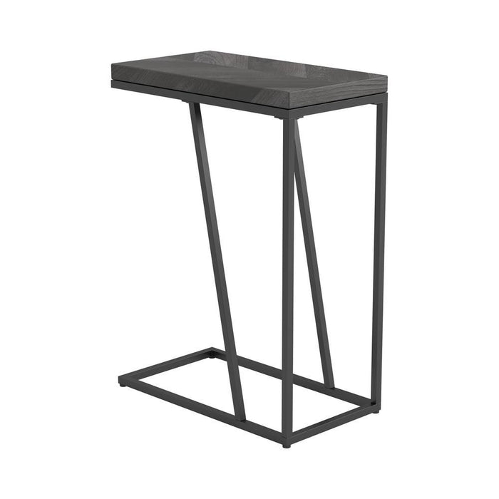 Sergio Chevron Rectangular Accent Table Rustic Grey - Visions in Furniture (La Mirada, CA)