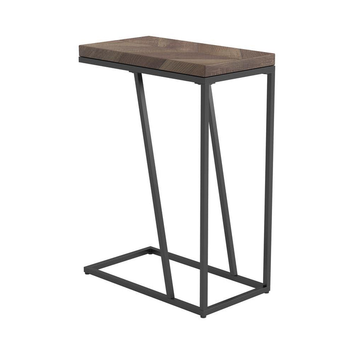 Sergio Chevron Rectangular Accent Table Tobacco - Visions in Furniture (La Mirada, CA)