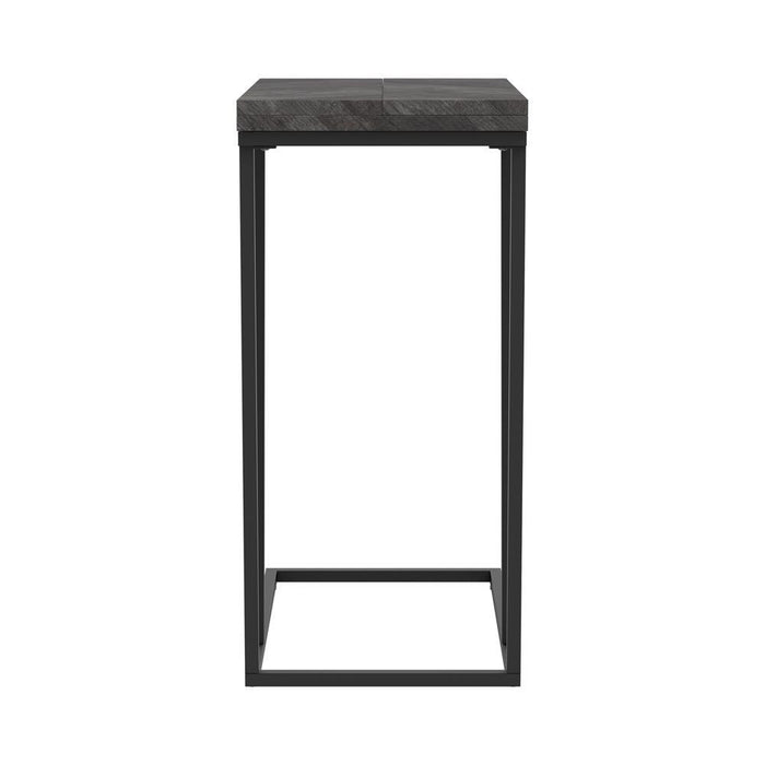Carly Expandable Chevron Rectangular Accent Table Grey - Visions in Furniture (La Mirada, CA)