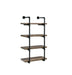 Elmcrest 24-inch Wall Shelf Black and Rustic Oak - Visions in Furniture (La Mirada, CA)