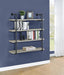 Elmcrest 40-inch Wall Shelf Black and Grey Driftwood - Visions in Furniture (La Mirada, CA)