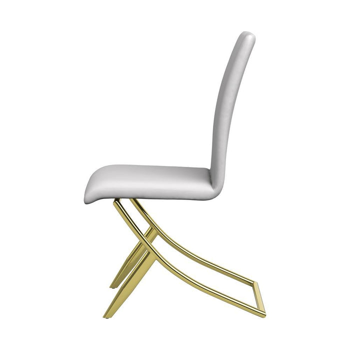 Carmelia Upholstered Side Chairs White (Set of 4) - Visions in Furniture (La Mirada, CA)