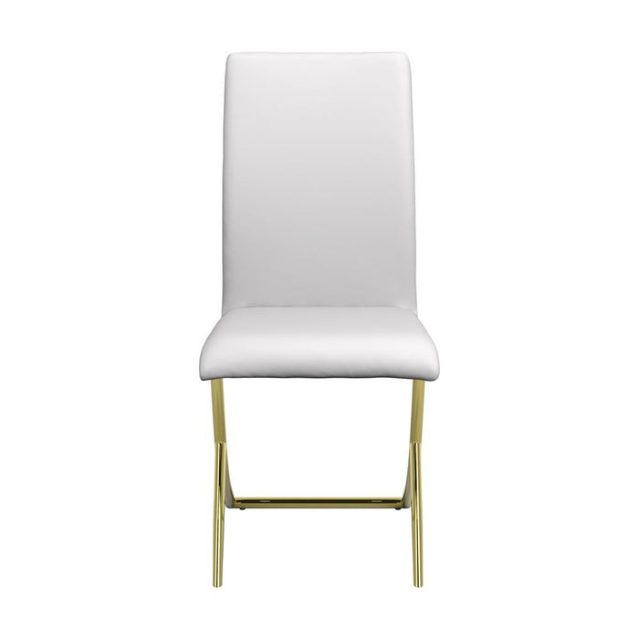 Carmelia Upholstered Side Chairs White (Set of 4) - Visions in Furniture (La Mirada, CA)