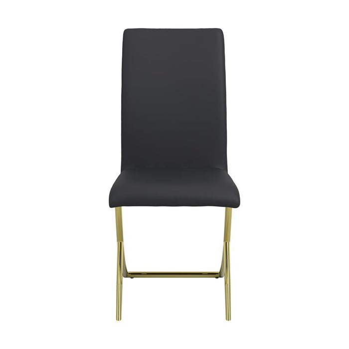 Carmelia Upholstered Side Chairs Black (Set of 4) - Visions in Furniture (La Mirada, CA)