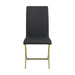 Carmelia Upholstered Side Chairs Black (Set of 4) - Visions in Furniture (La Mirada, CA)