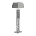 Carmen Geometric Base Floor Lamp Silver - Visions in Furniture (La Mirada, CA)