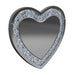 Aiko Heart Shape Wall Mirror Silver - Visions in Furniture (La Mirada, CA)
