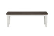 Kingman Rectangular Bench Espresso and White - Visions in Furniture (La Mirada, CA)