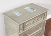 Heidi 3-drawer Nightstand Metallic Platinum - Visions in Furniture (La Mirada, CA)
