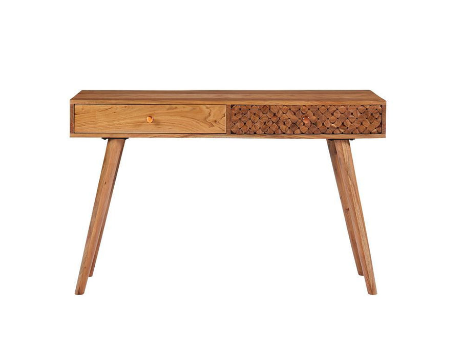 Lotus 2-drawer Console Table Natural Brown - Visions in Furniture (La Mirada, CA)