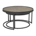 Rodrigo 2-piece Round Nesting Tables Weathered Elm - Visions in Furniture (La Mirada, CA)