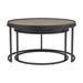 Rodrigo 2-piece Round Nesting Tables Weathered Elm - Visions in Furniture (La Mirada, CA)