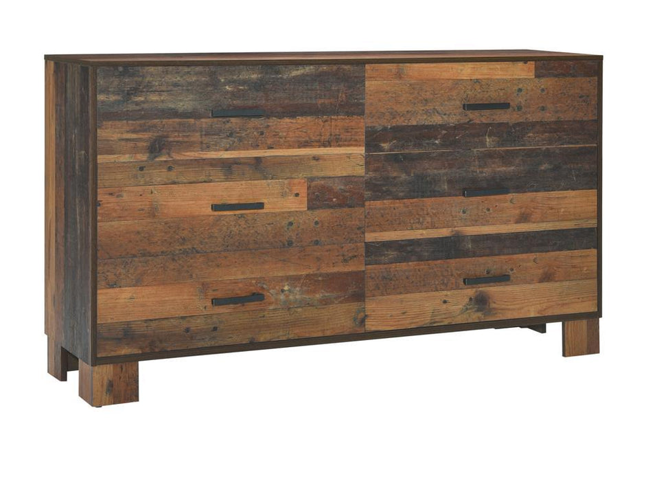 Sidney 6-drawer Dresser Rustic Pine - Visions in Furniture (La Mirada, CA)