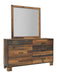 Sidney Square Dresser Mirror Rustic Pine - Visions in Furniture (La Mirada, CA)