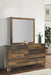 Sidney Square Dresser Mirror Rustic Pine - Visions in Furniture (La Mirada, CA)