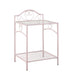 Massi 1-shelf Nightstand with Glass Top Powder Pink - Visions in Furniture (La Mirada, CA)