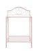 Massi 1-shelf Nightstand with Glass Top Powder Pink - Visions in Furniture (La Mirada, CA)