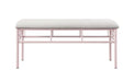 Massi Tufted Upholstered Bench Powder Pink - Visions in Furniture (La Mirada, CA)