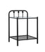 Livingston 1-shelf Nightstand with Glass Top Dark Bronze - Visions in Furniture (La Mirada, CA)