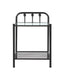 Livingston 1-shelf Nightstand with Glass Top Dark Bronze - Visions in Furniture (La Mirada, CA)