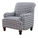 Glenn Recessed Arms Accent Chair Blue - Visions in Furniture (La Mirada, CA)