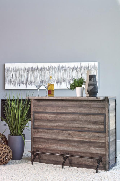 Joe 5-shelf Bar Unit Aged Oak - Visions in Furniture (La Mirada, CA)