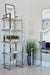 Hartford Glass Shelf Bookcase Chrome - Visions in Furniture (La Mirada, CA)