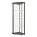 Zenobia Glass Shelf Curio Cabinet Clear and Black - Visions in Furniture (La Mirada, CA)