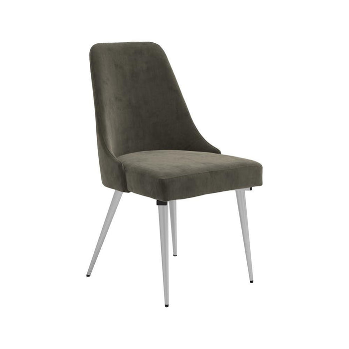 Cabianca Curved Back Side Chairs Grey (Set of 2) - Visions in Furniture (La Mirada, CA)