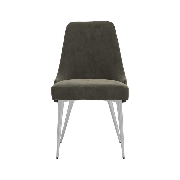 Cabianca Curved Back Side Chairs Grey (Set of 2) - Visions in Furniture (La Mirada, CA)