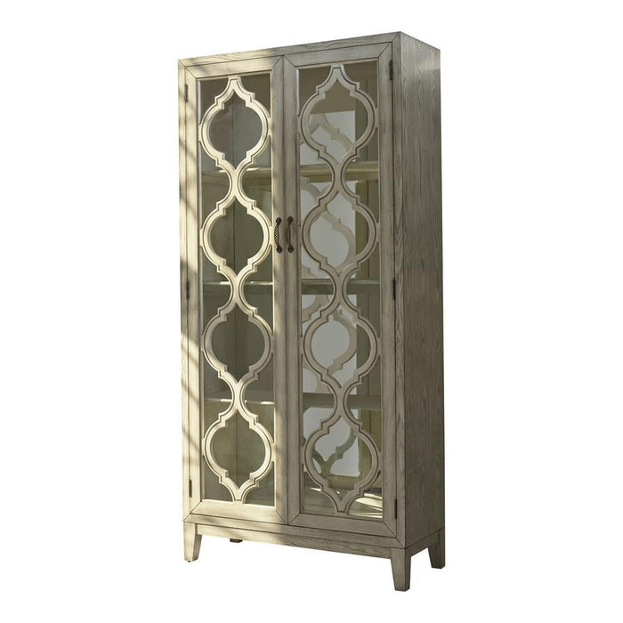 Mckellen 2-door Tall Cabinet Antique White - Visions in Furniture (La Mirada, CA)
