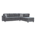 Mccord 2-piece Cushion Back Sectional Dark Grey - Visions in Furniture (La Mirada, CA)
