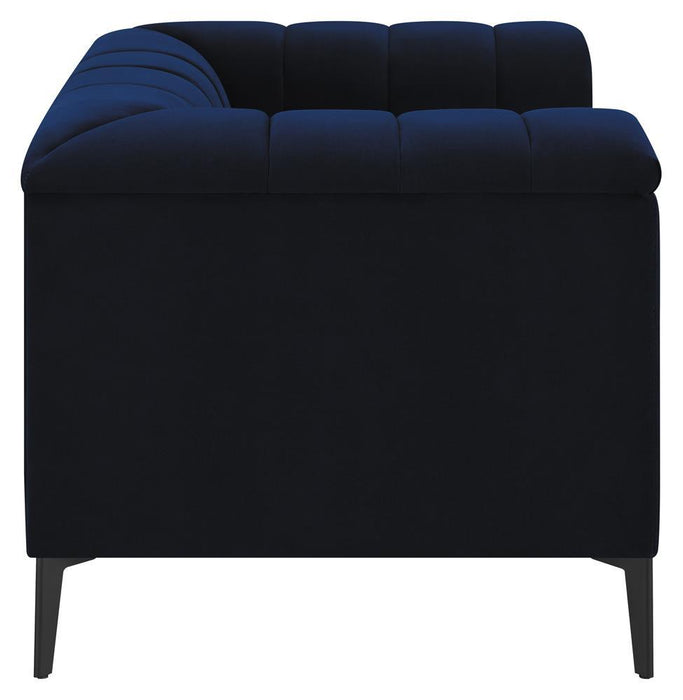 Chalet Tuxedo Arm Chair Blue - Visions in Furniture (La Mirada, CA)