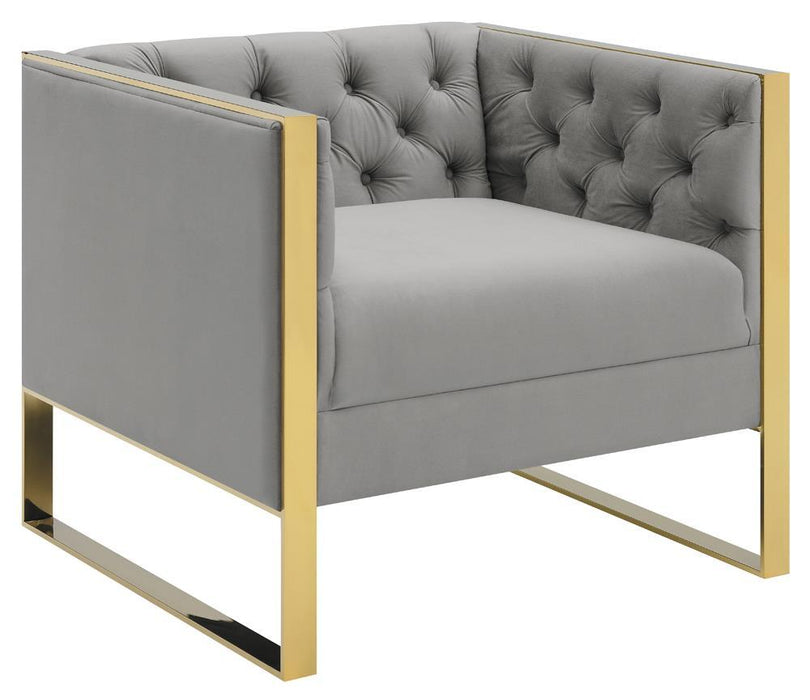 Eastbrook Tufted Back Chair Grey - Visions in Furniture (La Mirada, CA)