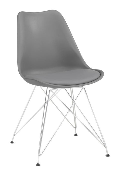 Juniper Upholstered Side Chairs Grey (Set of 2) - Visions in Furniture (La Mirada, CA)