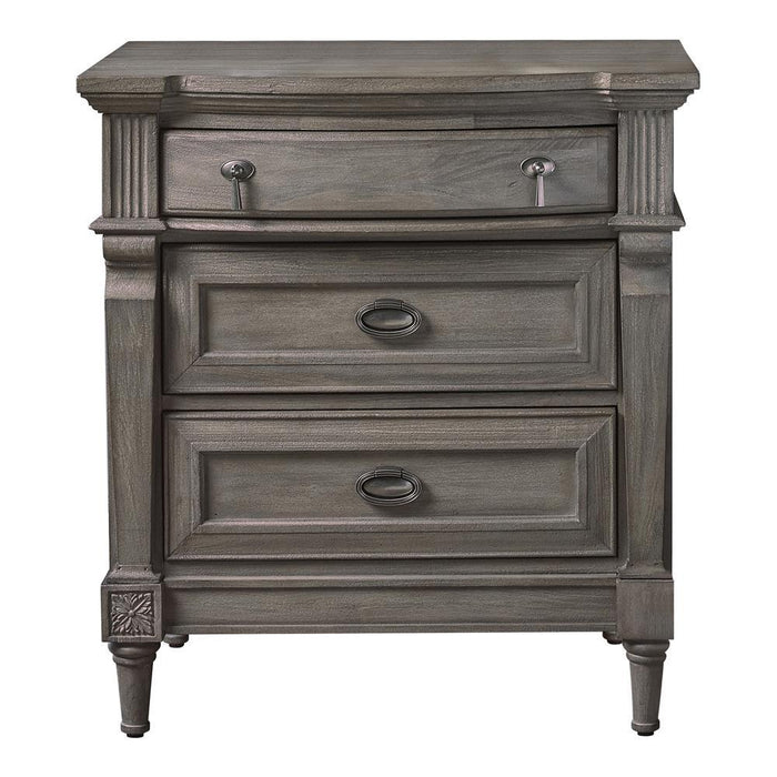 Alderwood 3-drawer Nightstand French Grey - Visions in Furniture (La Mirada, CA)