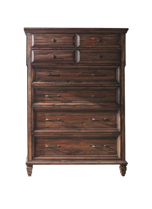 Avenue 8-drawer Chest Weathered Burnished Brown - Visions in Furniture (La Mirada, CA)