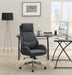 Cruz Upholstered Office Chair with Padded Seat Grey and Chrome - Visions in Furniture (La Mirada, CA)