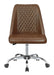 Althea Upholstered Tufted Back Office Chair Brown and Chrome - Visions in Furniture (La Mirada, CA)