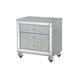 Gunnison 2-drawer Nightstand Silver Metallic - Visions in Furniture (La Mirada, CA)