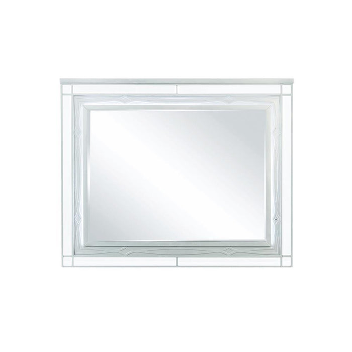 Gunnison Dresser Mirror with LED Lighting Silver Metallic - Visions in Furniture (La Mirada, CA)