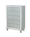Gunnison 5-drawer Chest Silver Metallic - Visions in Furniture (La Mirada, CA)
