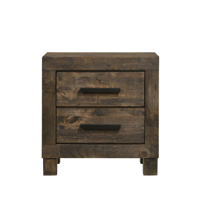 Woodmont 2-drawer Nightstand Rustic Golden Brown - Visions in Furniture (La Mirada, CA)