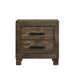 Woodmont 2-drawer Nightstand Rustic Golden Brown - Visions in Furniture (La Mirada, CA)
