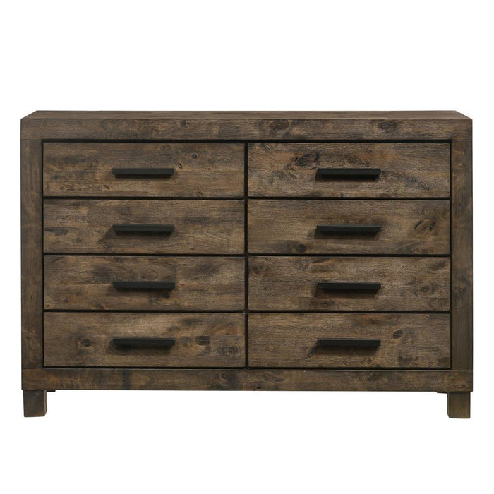 Woodmont 8-drawer Dresser Rustic Golden Brown - Visions in Furniture (La Mirada, CA)