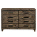 Woodmont 8-drawer Dresser Rustic Golden Brown - Visions in Furniture (La Mirada, CA)