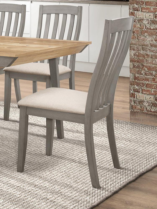 Nogales Slat Back Side Chairs Coastal Grey (Set of 2) - Visions in Furniture (La Mirada, CA)