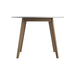 Breckenridge Round Dining Table Matte White and Natural Oak - Visions in Furniture (La Mirada, CA)